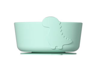 Silicone Suction Dinosaur Bowl - Mint Green