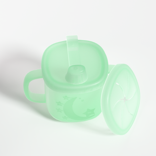 Silicone Baby Star and Moon Cup - Green