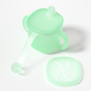 Silicone Baby Star and Moon Cup - Green