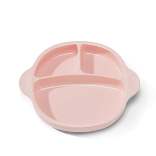 Silicone Suction Plate with Lid - Blush