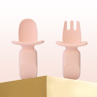 Silicone Mini Fork and Spoon Set - Auqa