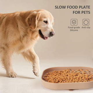Silicone Dog Bowl-square grid