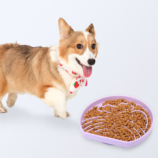Silicone Dog Bowl-clouds