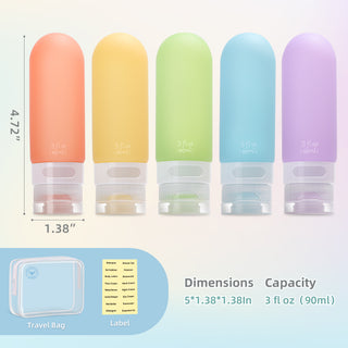 Silicone Travel Bottles (5pcs)