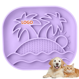 Silicone Dog Bowl-coconut palm