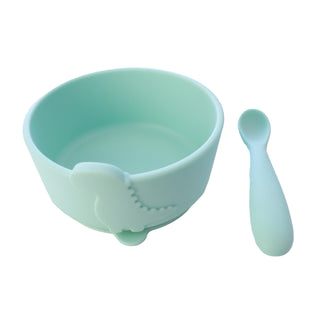 Dinobowl and Spoon Set - Mint Green