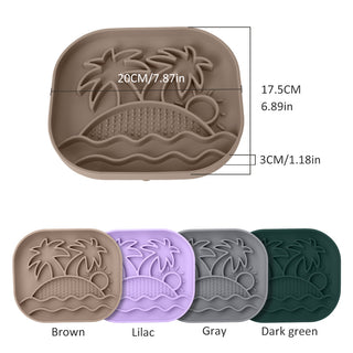 Silicone Dog Bowl-coconut palm