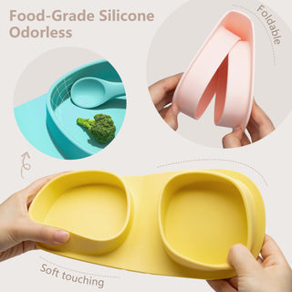 Silicone Foldable Baby Plate (without suction cup)