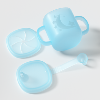 Silicone Baby Star and Moon Cup - Blue