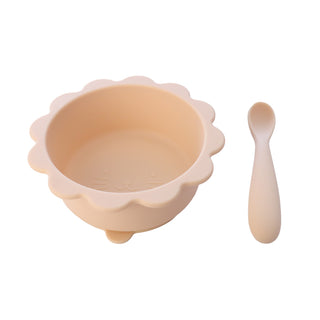 Catbowl and Spoon Set - Cream