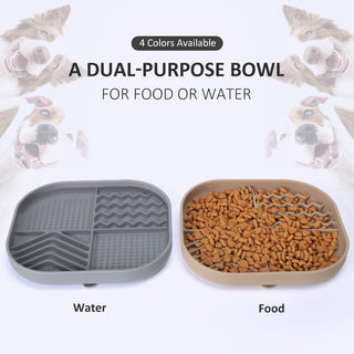 Silicone Dog Bowl-square grid