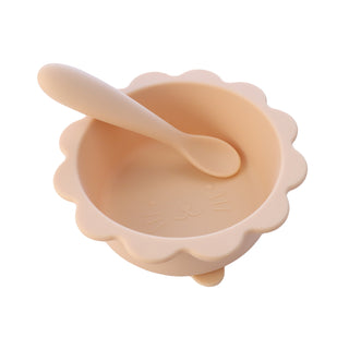 Catbowl and Spoon Set - Cream