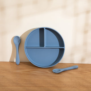 Plate and Spoon Fork Set - Estate Blue