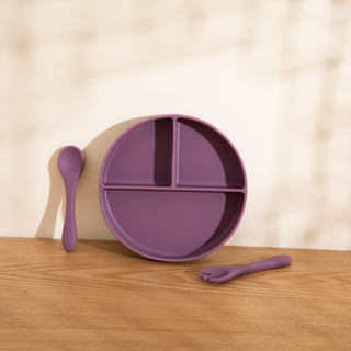 Plate and Spoon Fork Set - Purple