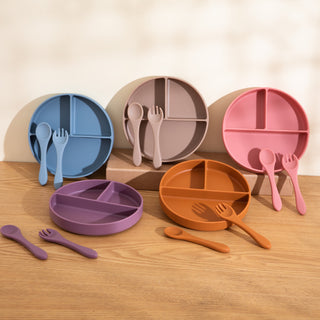 Plate and Spoon Fork Set - Purple