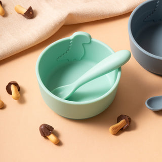 Dinobowl and Spoon Set - Mint Green