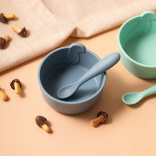 Dinobowl and Spoon Set - Estate Blue