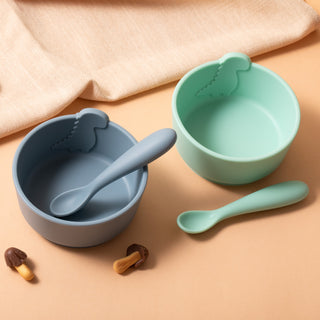 Dinobowl and Spoon Set - Estate Blue