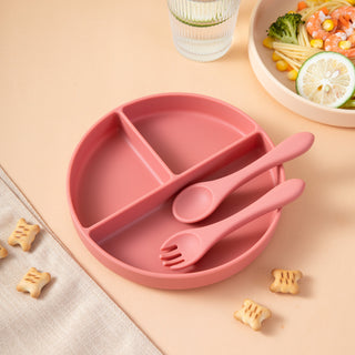 Plate and Spoon Fork Set - Pink