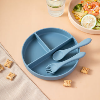 Plate and Spoon Fork Set - Estate Blue