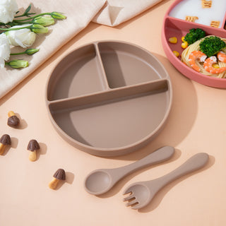 Plate and Spoon Fork Set - Khaki