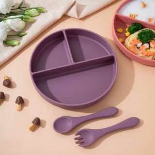 Plate and Spoon Fork Set - Purple