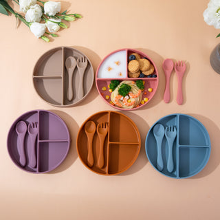 Plate and Spoon Fork Set - Estate Blue