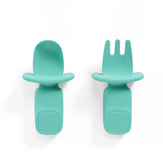 Silicone Mini Fork and Spoon Set - Auqa