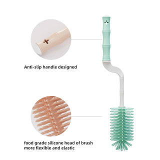 Silicone milk bottle brush