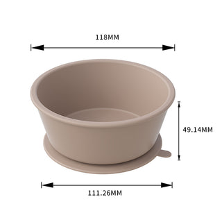 Silicone Suction Bowl - Khaki