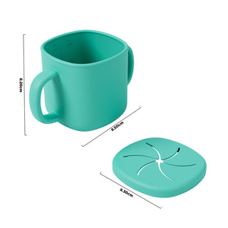 Silicone Snack Cup with Straw - Auqa